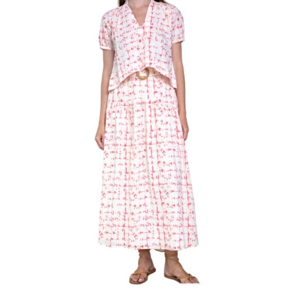 Olivia James The Label Phoebe Skirt In Coral